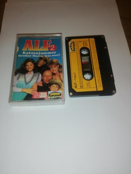 Alf Folge 2 Katzenjammer/Großer Mann. was nun? 4-fach Silber geschraubt Schwarz mit Gelben Aufkleber 835 073-4 Karussell(Großes Fenster)